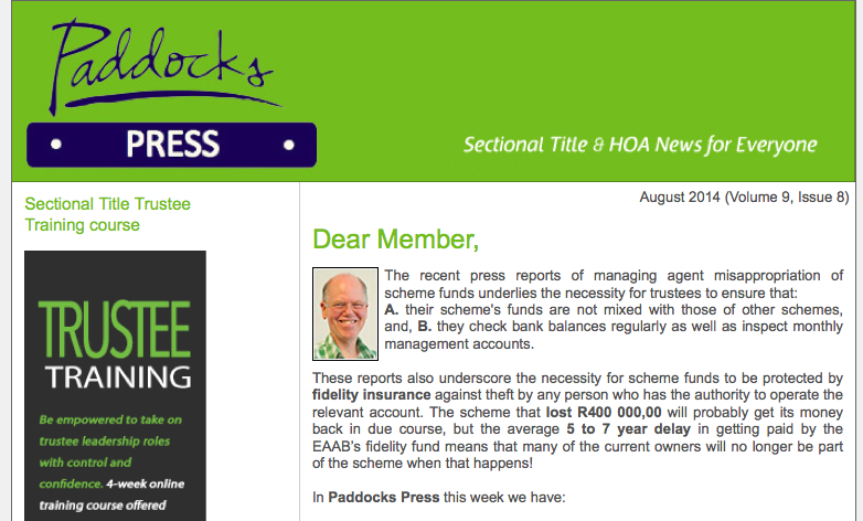 Paddocks Press August 2014